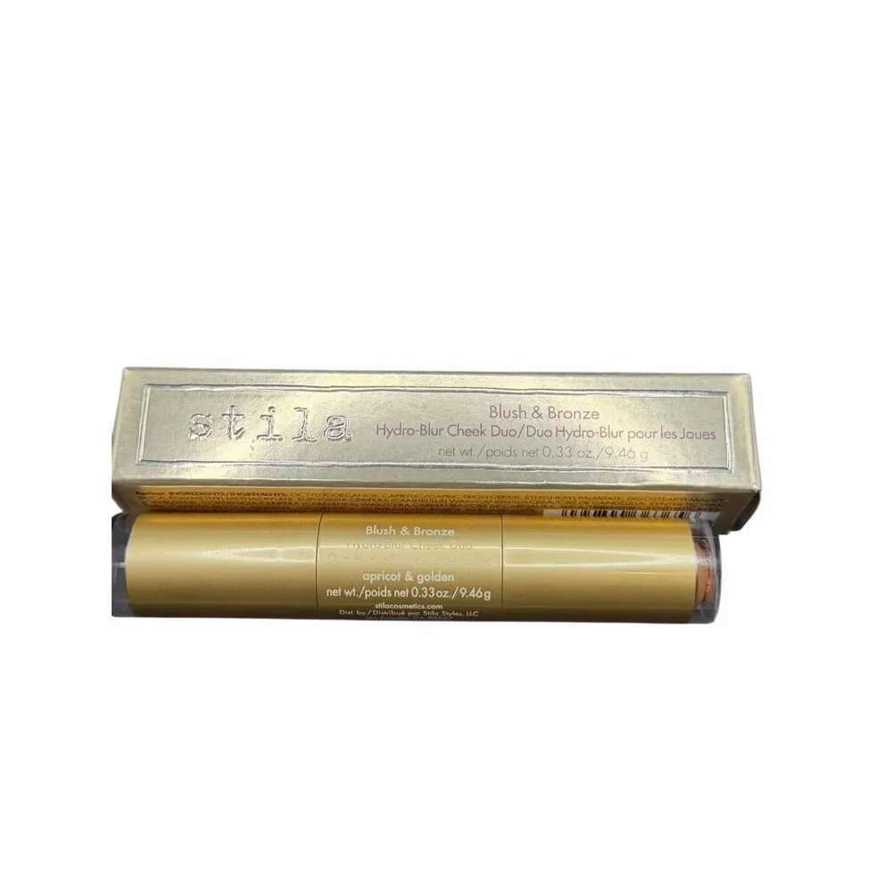 New Stila Blush & Bronze Hydro-Blur Cheek Duo in the apricot & golden shade